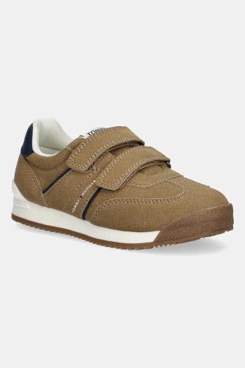 Detské tenisky Tommy Hilfiger hnedá farba, T1X9-34103