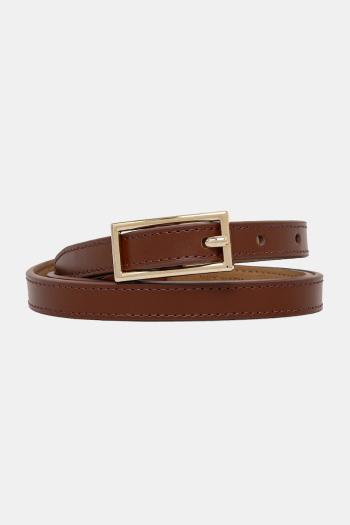 Kožený opasok Abercrombie & Fitch dámsky, hnedá farba, KI154-5037