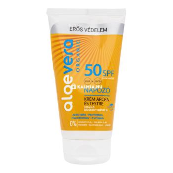 Eredeti Aloe Vera SPF50 napozókrém arcra és testre 150 ml