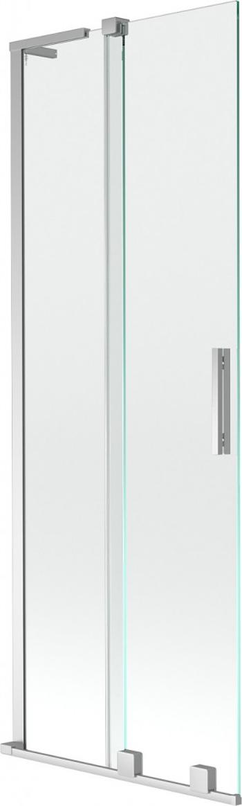 MEXEN/S - Velar L dvojkrídlová posuvná vaňová zástena 70 x 150, transparent, chróm 896-070-003-01-01