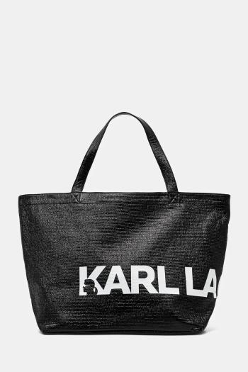 Bavlnená taška Karl Lagerfeld čierna farba, A1W50064