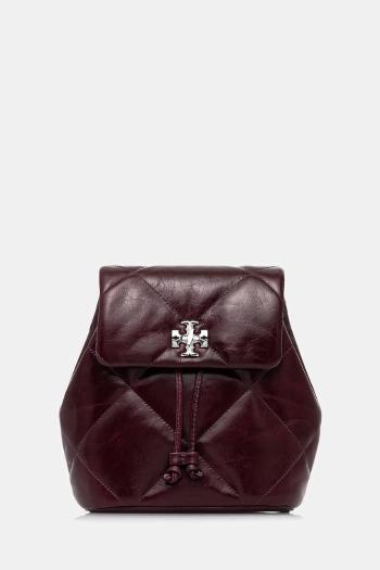 Kožený ruksak Tory Burch Kira Diamond Quilt červená farba, malý, jednofarebný, 174844.500