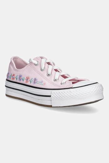 Detské tenisky Converse CHUCK TAYLOR ALL STAR EVA LIFT ružová farba, A14995C