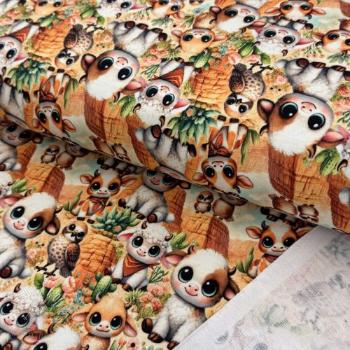 Teplákovina Cutie pies design A digital print