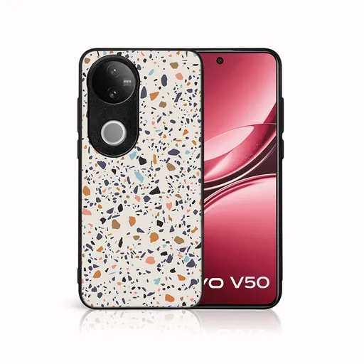 MY ART Ochranný kryt pre Vivo V50 5G BEIGE TERRAZZO (162)