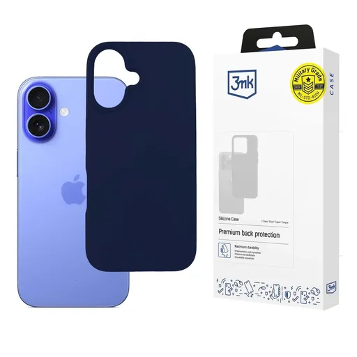 3mk ochranný kryt Silicone Case Dark Navy pre Apple iPhone 16