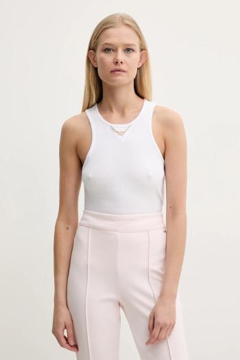 Bavlnený top Twinset biela farba, 251TT2400