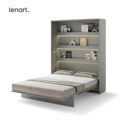 Dig-net nábytok Sklápacia posteľ Lenart BED CONCEPT BC-12 sivá | 160 x 200 cm