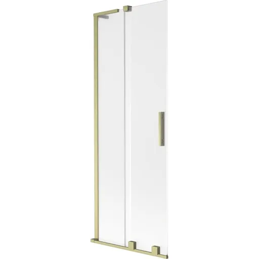 MEXEN/S - Velar L dvojkrídlová posuvná vaňová zástena 70 x 150, dekor, zlatá kartáčovaná 896-070-003-31-55