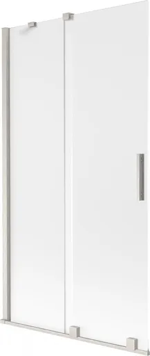 MEXEN/S - Velár dvojkrídlová posuvná vaňová zástena 100 x 150, dekor, nikel kartáčovaný 896-100-000-31-97