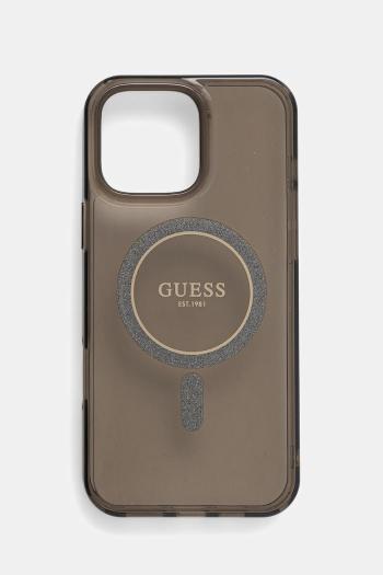 Puzdro na mobil Guess iPhone 16 Pro Max 6.9" hnedá farba, GUHMP16XHFGEREK