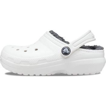Crocs CLASSIC LINED CLOG K Unisex dětské nazouváky, bílá, velikost 29/30