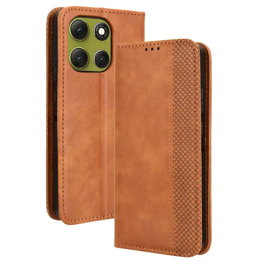 BUSINESS Peňaženkové puzdro pre Motorola Moto G86 5G hnedé