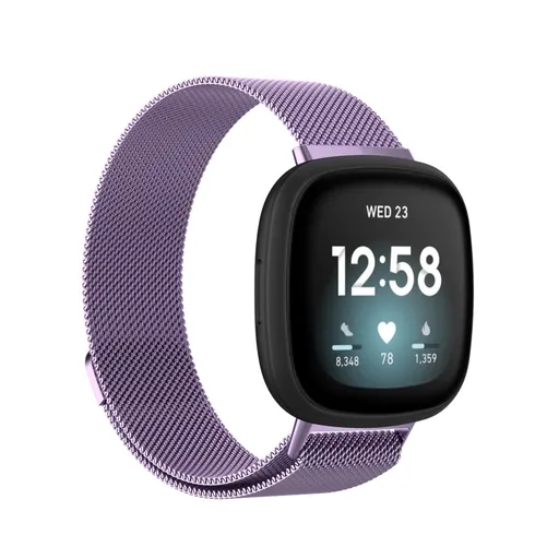 MILANESE Kovový remienok Fitbit Versa 3 / Fitbit Sense fialový