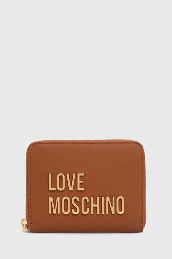 Peňaženka Love Moschino dámska, hnedá farba, JC5613PP1LKD0000