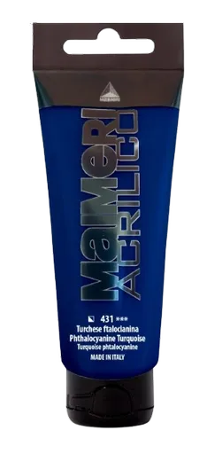 MAIMERI ACRILICO - Akrylové farby 431 - phthalo cyan turquoise, 0,075 L