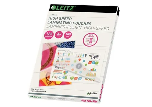 LEITZ Laminovacie vrecká iLAM A4 pre rýchlu lamináciu, 125 mic (100 ks)