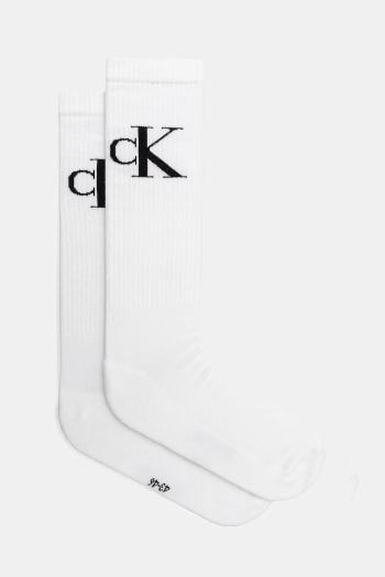 Ponožky Calvin Klein Jeans 2-pak pánske, biela farba, 701228802