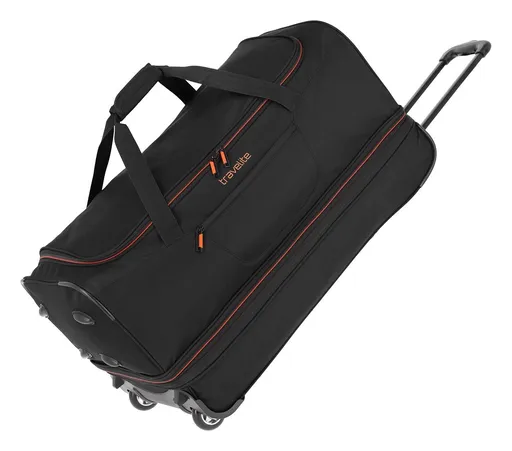 Cestovná taška na kolieskach Travelite Basics Wheeled duffle L Black/orange