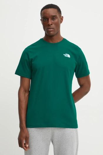 Bavlnené tričko The North Face Redbox Celebration pánske, zelená farba, s potlačou, NF0A87NV6GI1