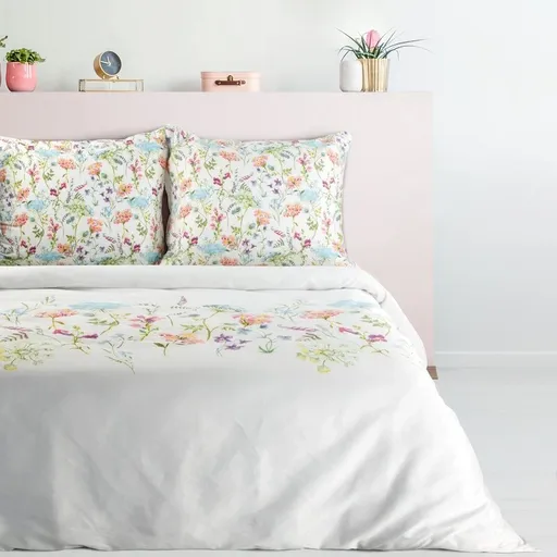 ArtFir Obliečky na dvojlôžko SPRING 24 | biela/zelená 220 x 200 cm