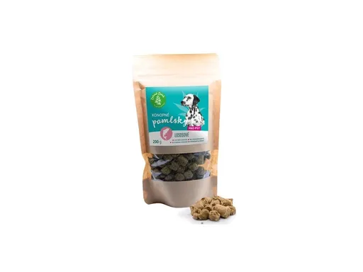 Konopné maškrty pre psov – lososová príchuť - 200 g - Zelená Země