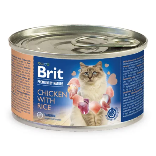 BRIT Premium by Nature Chicken with Rice konzerva pre mačky 200 g