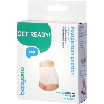 BabyOno Get Ready Multiple-use Mesh Panties popôrodné nohavičky veľkosť XXL 2 ks