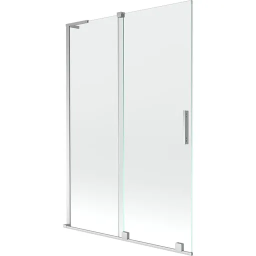 MEXEN/S - Velar L dvojkrídlová posuvná vaňová zástena 120 x 150, transparent, chróm 896-120-003-01-01