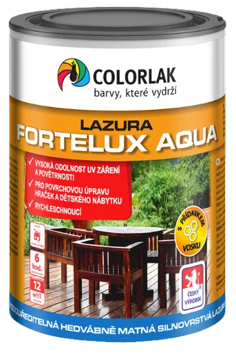 COLORLAK FORTELUX AQUA V1407 - Vodou riediteľná hrubovrstvá lazúra AQUA - palisander 0,9 L