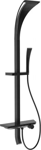 MEXEN MEXEN - Sonic nástenný sprchový set s dažďovou sprchou a batériou, čierna 78110-70