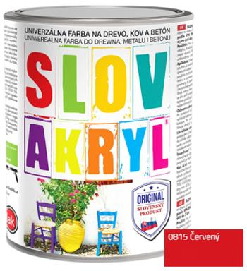 SLOVAKRYL - Univerzálna vodou riediteľná farba 5 kg 0815 - červená