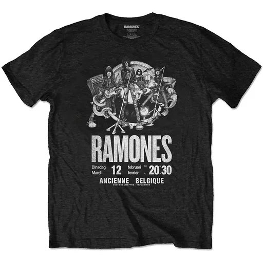 Ramones tričko Belgique Čierna XXL