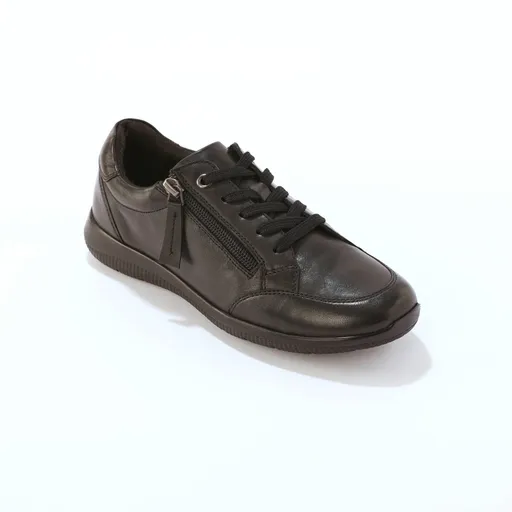 Kožené tenisky so zipsom a šnúrkami