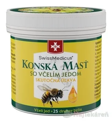 SwissMedicus KONSKÁ MASŤ SO VČELÍM JEDOM 25 druhov bylín 150ml