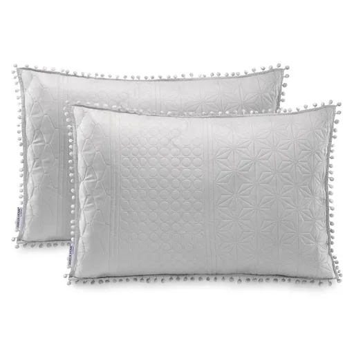 AmeliaHome Obliečka na vankúš Meadore strieborná, 50 x 70 cm, 2 ks
