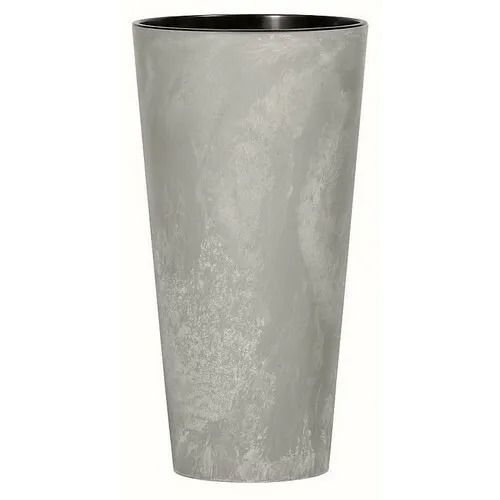 Kvetináč TUBUS SLIM BETON EFFECT s vkladom 30 cm, sivá, 30 cm