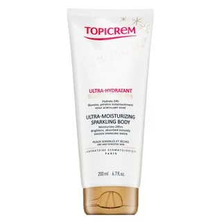Topicrem Ultra-Moisturizing Sparkling Body hydratačné telové mlieko s trblietkami 200 ml