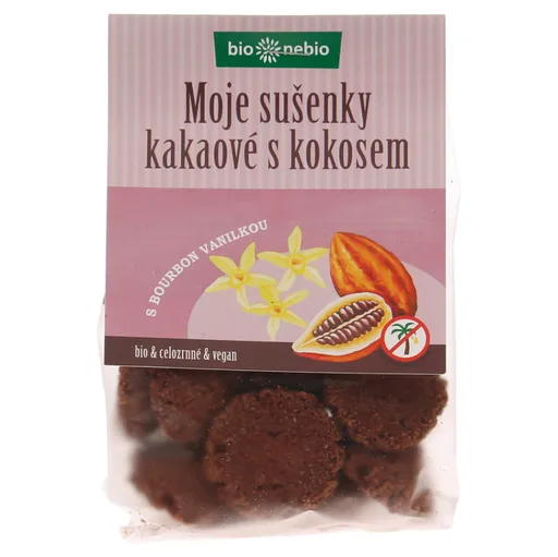 BIO NEBIO Moje sušienky kakaové s kokosom BIO 130 g