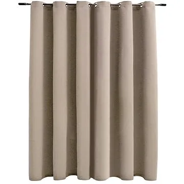 Zatemňovací záves s kovovými krúžkami béžový 290 x 245 cm (134445)