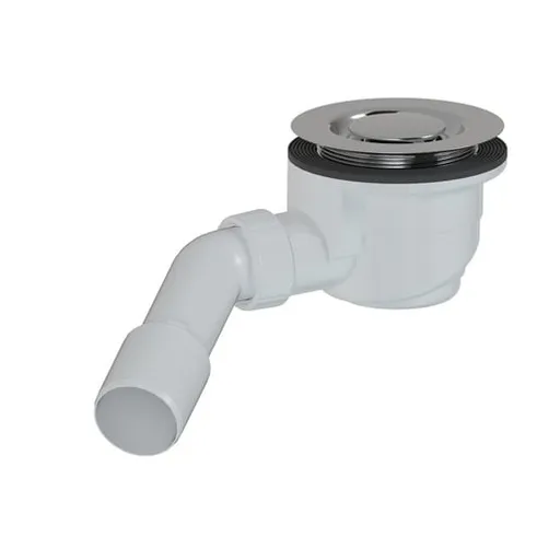 Vaničkový sifón dizajnový SAT 90 x 40/50mm chróm krytka E90KOCRD