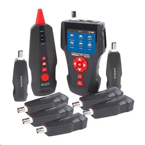 LAN Cable Tester TLCD88 s LCD, koax, Cat3/Cat5E/Cat6, UTP/STP, USB, PoE, ping, sonda, 8x protislučka