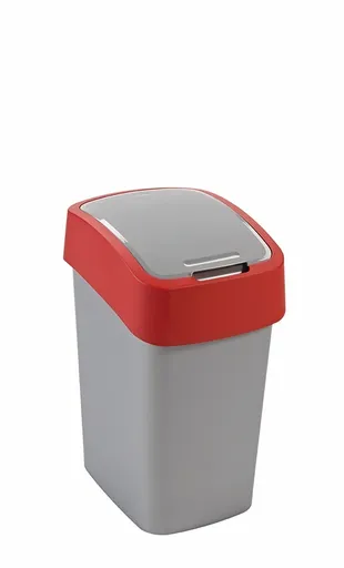 CURVER Odpadkový kôš FLIP BIN 25l | strieborná / červená
