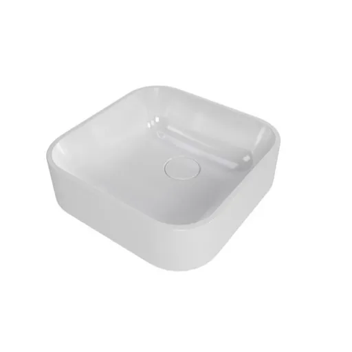 Umývadlo na dosku SAT Aula 40x40 cm bez otvoru pre batériu, bez prepadu SATAU4040