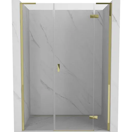 MEXEN/S - Mist-H L sprchové dvere krídlové pravé 140, transparent, zlatá 8A5L-140-001-50-00-P