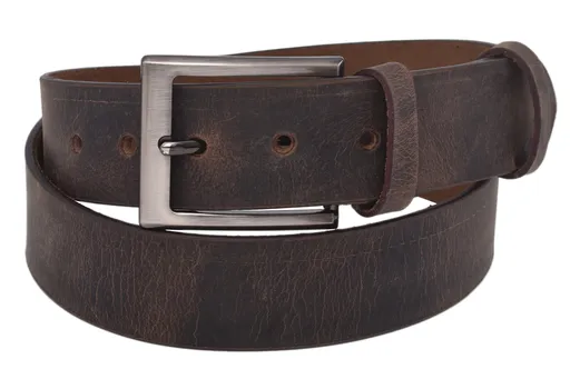 Pánsky kožený opasok 747-40-46 tmavý tan hladký pracka Medard