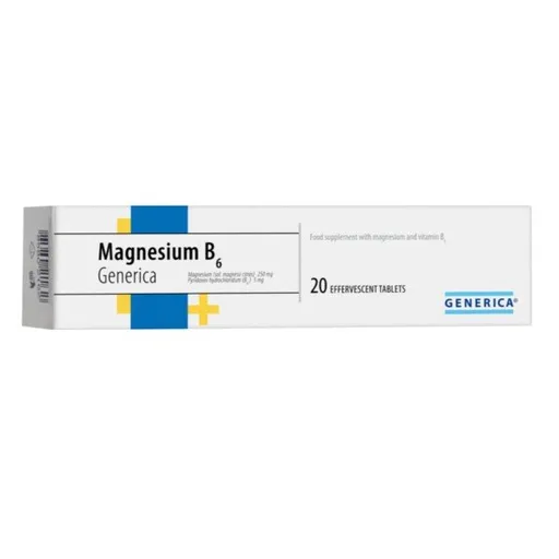 Generica Magnesium 250 mg + B6 20 tabliet eff