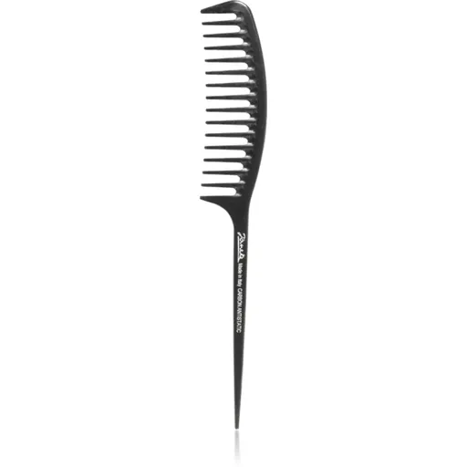 Janeke Carbon Fibre Fashion Comb with a long tail and wavy frame hrebeň na vlasy 21,5 x 3 cm 1 ks