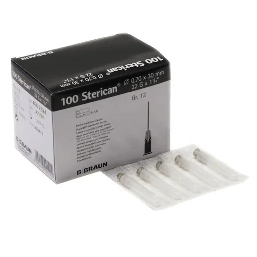 STERICAN Injekčná ihla 0.7 x 30 mm 22 G černá 100 kusov