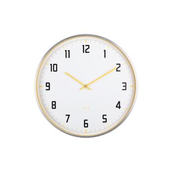 Dizajnové nástenné hodiny Karlsson 5969BY žlté,priemer 40 cm